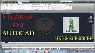 how to draw gear in autocad 2014 in HINDI