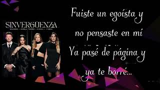 SINVERGUENZA" EMANERO X KARINA X JMENA X ANGELA TORRES - Letra/Lyrics