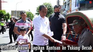 Presiden Jokowi Bagikan THR untuk Tukang Becak dan Tukang Parkir di Surakarta