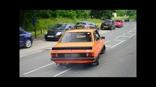 Cars Leaving a car show - Drifts, Burnouts and Wheelspins Part 1