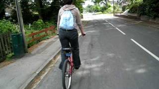 Bike ride down Park road , Hiltingbury , Southampton , Hampshire , England