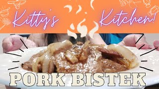 Pork Bistek Recipe  | Aussie Tries Filipino Food | Filipino Pork Steak Recipe by  Ms. Kittykits