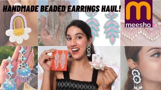 Meesho *HUGE*😍Handmade Earrings & Korean Earrings Haul Under 199/-🔥Meesho Jewellery Haul