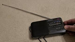 FM/AM radio SONY ICF-S60 (Sensitive fm reception short demo)