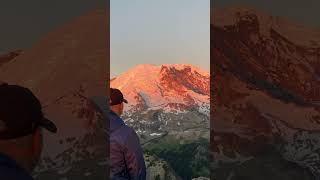 Beautiful Sunrise on Mt Rainier. Mt Rainier National Park Washington #Shorts