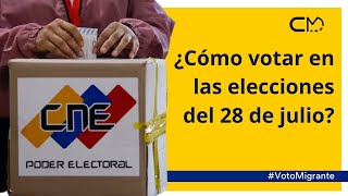 #VotoMigrante 🇻🇪🗳️ Cómo votar en las elecciones de Venezuela 2024