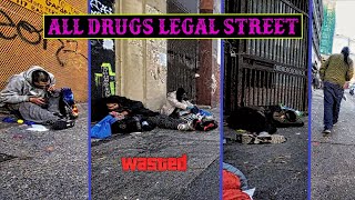 Wasted on street [4K] Downtown east #vancouver #canada