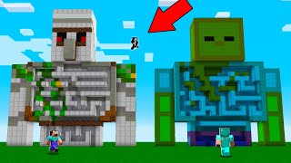 Minecraft NOOB vs PRO vs HACKER: MAZE INSIDE ZOMBIE vs MAZE INSIDE IRON GOLEM! Challenge