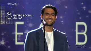 Matteo Bocelli - For You - | Das Finale zur Wahl der Deutschen Weinkönigin 2023