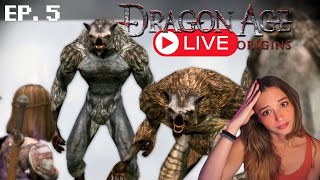 How Are We Suppose To Deal With These Guys?! | Let's Play Dragon Age Origins Blind Ep.5 | 🔴LIVE🔴