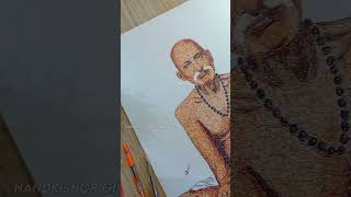 गजानन महाराज प्रकट दीन drawing #shorts #gajananmaharaj  #nandkishorgiramart