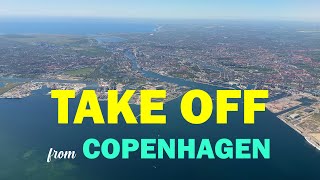 Ryanair FR6880 Take Off from Copenhagen Denmark - STUNNING 4K City Views