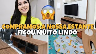 COMPRAMOS A ESTANTE DA SALA DE ESTAR, FICOU PERFEITO, COMPRAS DE INVERNO PARA O MEU BEBÊ 😍