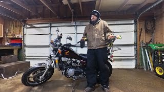 The BEST sounding Honda Magna Exhaust!! Winter ride in Wisconsin!