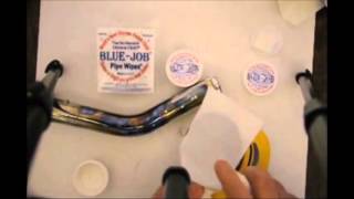 How to clean your pipes using Blue Job Chrome Polish with an Orbital Sander