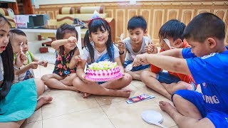 Kids Go To School | Day Birthday Of Chuns Children Making Birthday Cake Fun Class