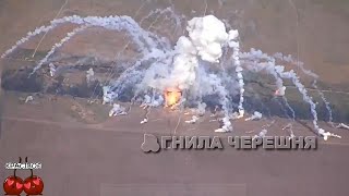 Buk SAM System Hit by HIMARS -- Huge Cook Off