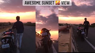 Solapur❤️Pune || Bike ride || Pulsar RS200|| Sunset Ride🌇 || motovlog👻