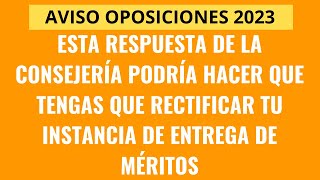 Oposiciones Andalucía 2023: Aviso importante sobre la Entrega de Méritos en las oposiciones docentes