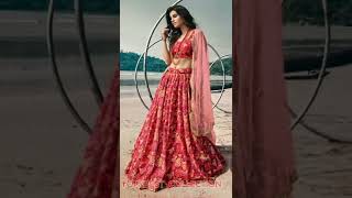 New red colour printed lehenga choli with blouse and dupatta design collection|| #newsong|| #shorts|