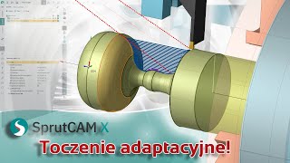 Toczenie adaptacyjne w SprutCAM | Adaptive Turning | #cnc #turning #cadcam #cncmachine #hsmtvflm