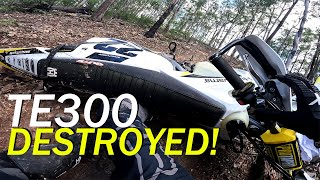 Was not expecting this! | DESTROYED My Husqvarna TE300 in The Middle of Nowhere