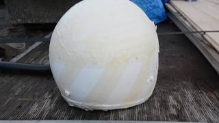 Painting a motorcycle helmet