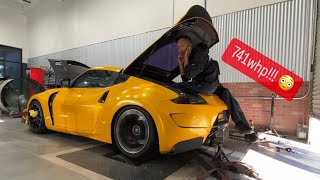 Twin Turbo 370z Gets Tuned! Fully built motor!