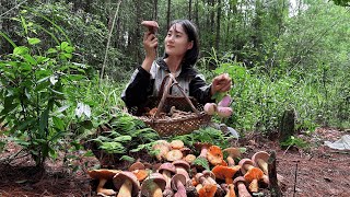 WORLD BEST Fungi Hotpot 😋 Super Satisfying Mushroom Hunting | Couple's Pastoral Life in Sichuan