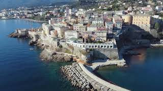 Corse image drone - Bastia - La citadelle - Le vieux - port - l' Aldilonda