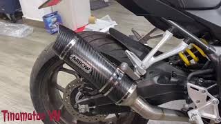 Pô Arrow full system full carbon cho Honda CB650R và CBR650R