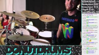 DonutDrums Live Stream | Drumming Along With VGM [1-16-17] Part 2