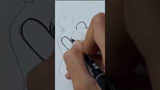 How to draw a cute panda 🐼 cute drawing | رسم باندا كيوت رسم كيوت