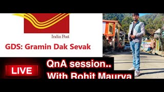 GDS Recruitment 2024 || QnA session with BPM Rohit Maurya ✅ Indian Post