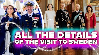 All the details of Queen Mary of Denmark and King Frederic of Denmark's visit to Sweden