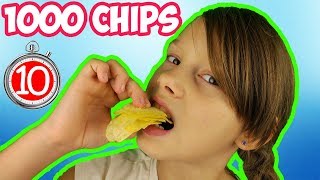 1000 CHIPS IN 10 MINUTES | CHALLENGE | FUNNY FOR KIDS CHILDREN