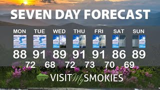 Gatlinburg and Pigeon Forge Weather for Week of July 29 2024.