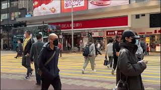 香港全面通关啦！香港铜锣湾街头人来人往的，真热闹啊