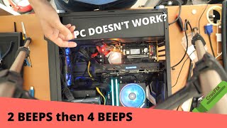 Computer PROBLEMS Beeping - 2 Beeps following by 4 Beeps - know how by CrocFIX