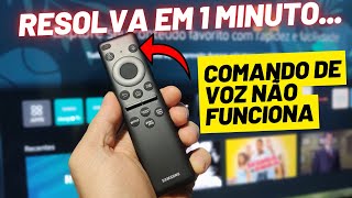 como resolver comando de voz controle smart tv samsung não funciona |DICA RÁPIDA !