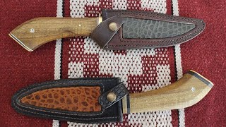 Cómo hacer vaina para cuchillo con insertos de cueros y doble costura.