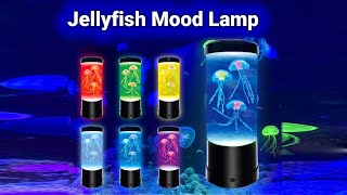 Jellyfish Mood Lamp, 7 Color Changing Aquarium, USB Powered Jellyfish Bubble Night Light,  Mood Lamp