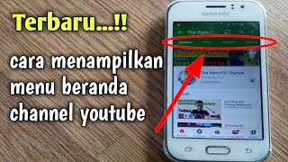 Cara Menampilkan Beranda Channel Youtube