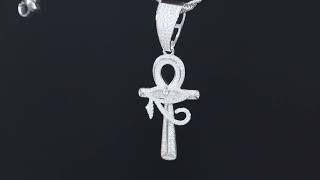 Moissanite Diamond Ankh Pendant | moissanite diamond egyptian cross ankh pendant