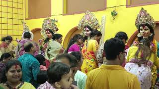 Durga Puja 2023. Dasami. Debi baron. Durga Pratima banor. Dasami baran.