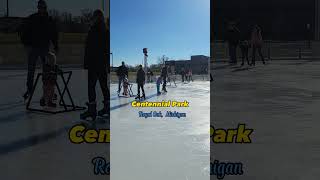 Go ice skating at Centennial Park in Royal Oak, Michigan #royaloak #Michigan #metrodetroit