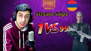 AMH Live VS 99 Stream Snipe😆😍 Խաղ բաժանորդների դեմ Pubg Mobile hayeren #youtubeam @AMHNAAAAAAA