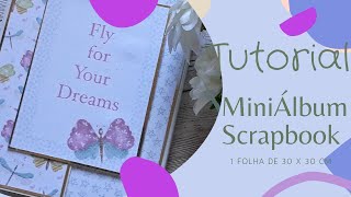 Mini álbum Descobrável Fly 4 Your Dreams com apenas 1 folha 12x12 | #onepagewonder | One page wonder