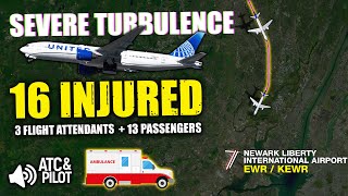 16 INJURED when United Airlines Boeing 777 HITS SEVERE TURBULENCE [ATC AUDIO]