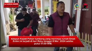 Menengok Emak Entim yang rumahnya rusak akibat tertimpa pohon tumbang di Kampung Cihandelem